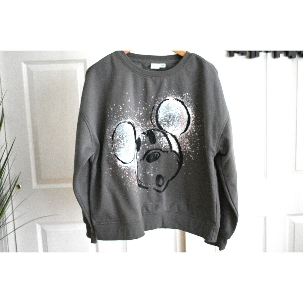 Disney x Primark Mickey 84149 Graphic Crewneck Sweatshirt Womens L Y2K‑Inspired